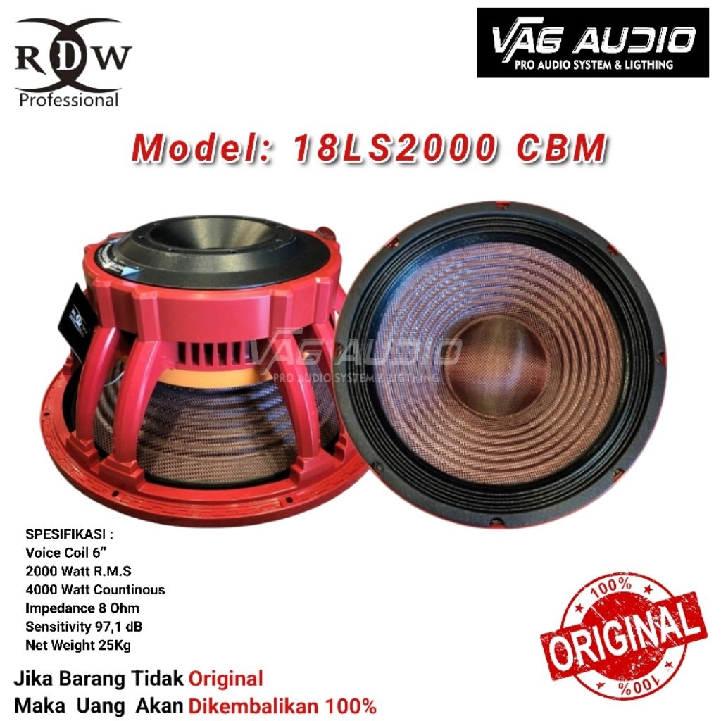 SPEAKER COMPONENT RDW 18LS2000CBM