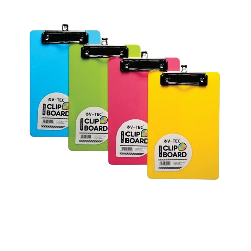 

V-TEC CLIPBOARD VT-1061 A5 / Papan Klip / Papan Dada / Papan Alas Ujian Ukuran A5 Kuning Plastik Stationery