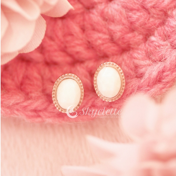 SKYELETTE || Breastmilk Jewelry Kit Box | Plain Oval Earring | Anting ASI | Breastmilk Earring Jewel