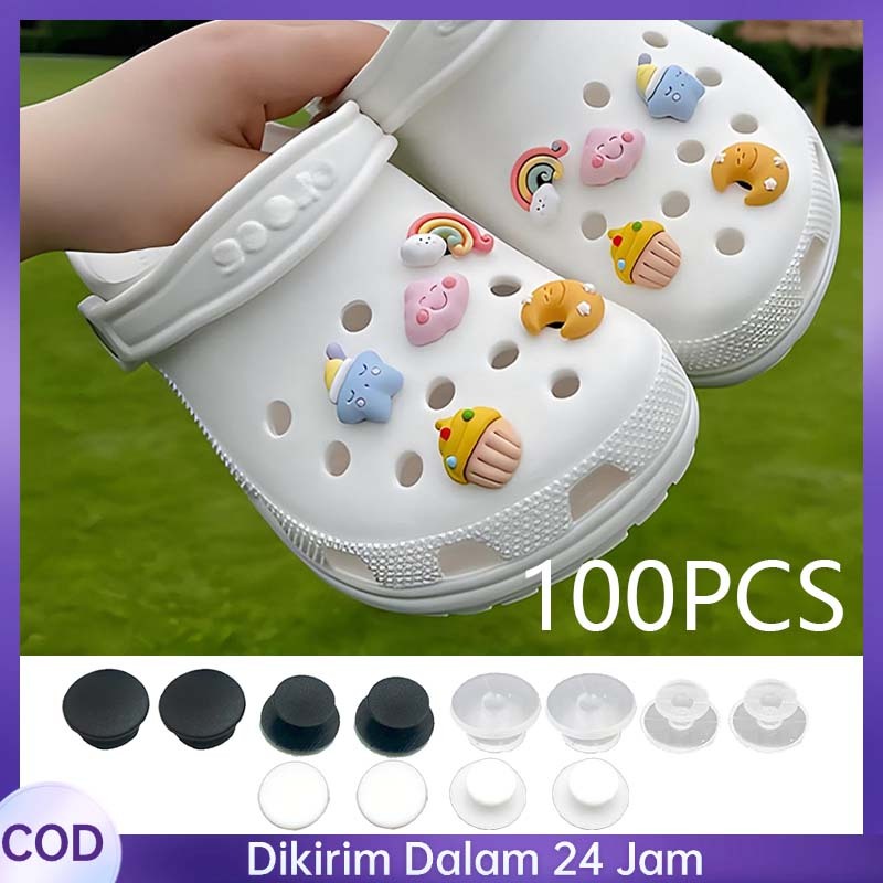 Jibbitz Crocs Original - Hiasan Sepatu Kodok - Bahan Silikon Lembut - Pack of 100 pcs  - Model Karak