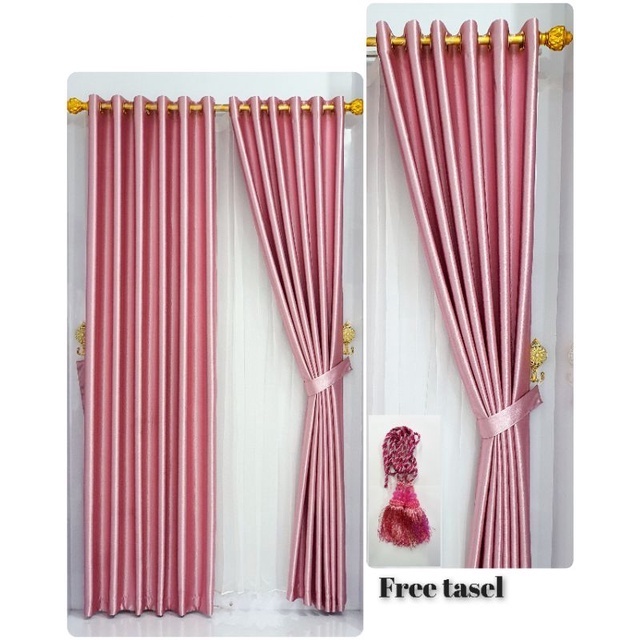 Gorden Blackout Warna Pink Ukuran 135X150 135X200 135X250 135X270 135X300 Cm