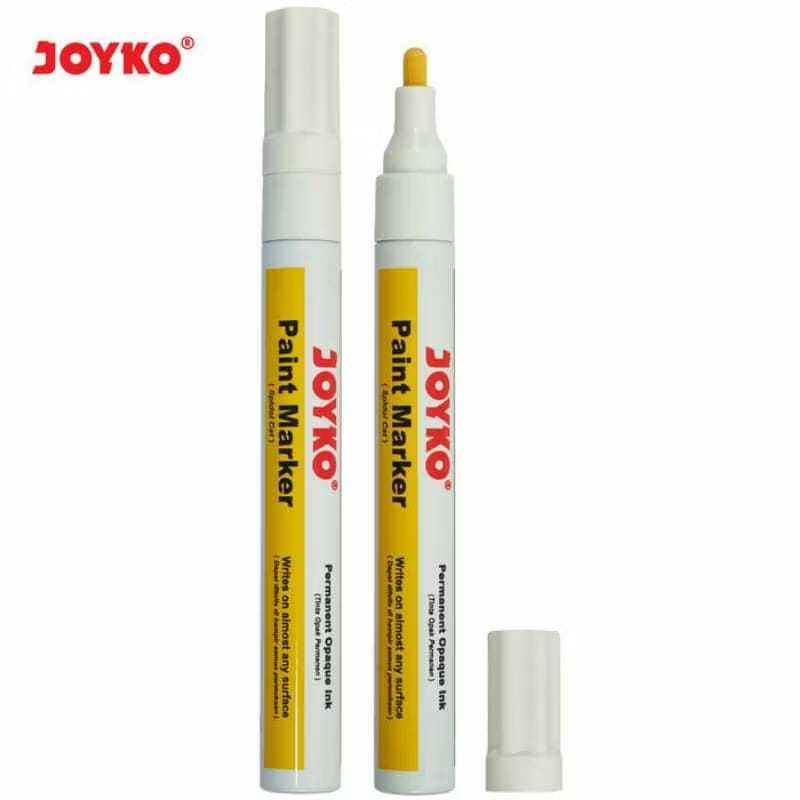 

(2 PCS) JOYKO PAINT MARKER SPIDOL WHITE PERMANENT JOYKO PTM-37 ROUND TIP TERLARIS