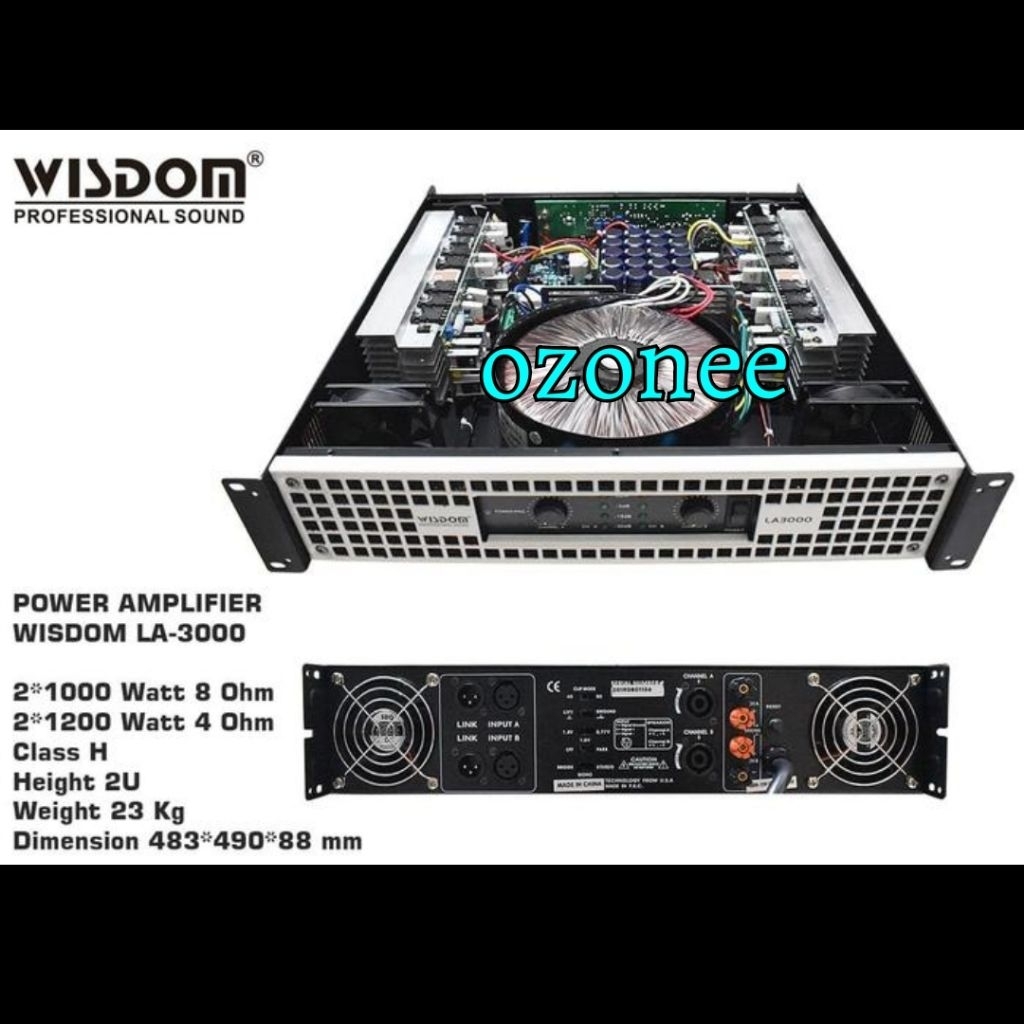 Power Amplifier Wisdom LA3000 LA 3000 LA-3000 2 Channel Original