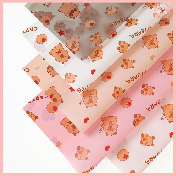 

PACK 20 Flower Wrapping Kertas Bunga Buket Flower Paper Cellophane motif karakter capybara KB83