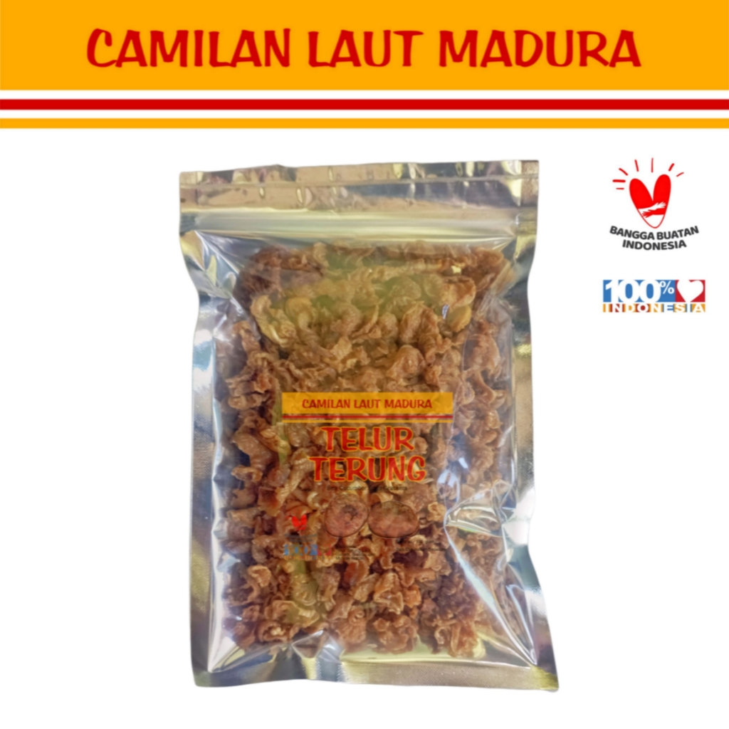 

Telur Terung Laut Bebas Gluten Renyah Gurih Camilan Laut Madura Oleh-oleh Khas Unik - 100gr