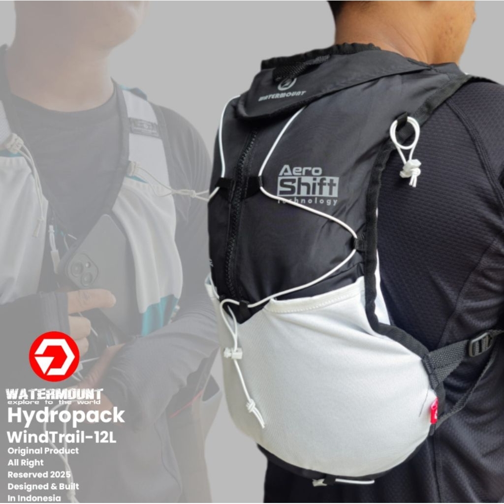 vest running vest run Hydropack Watermount Windtrail 12 L - Vest Running - Tas sepeda - Tas Lari