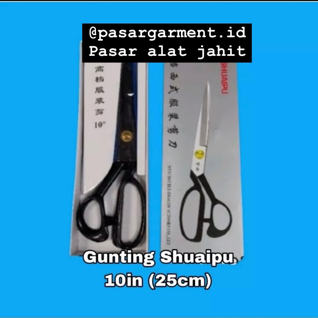 

Gunting Shuaipu 10in/25cm Scissors - 1 Piece Set gagang dilapis karet hitam