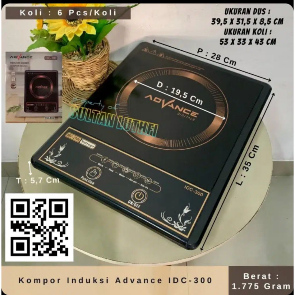 KOMPOR INDUKSI ADVANCE IDC 300