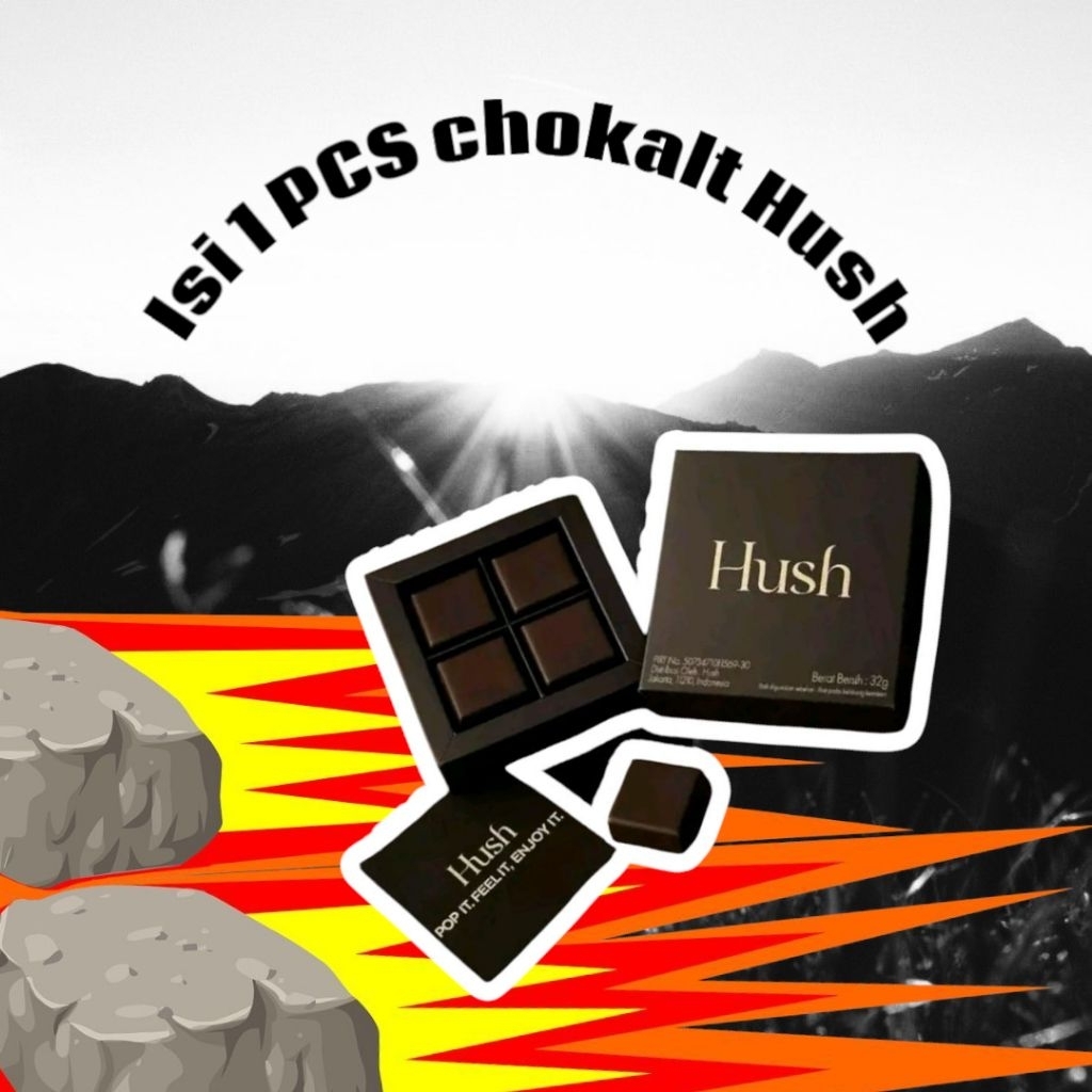 

isi 1.Coklat Hash Eceran Chocolate Cemilan Cokelat Manis Lezat Hush Food Snack Makanan Camilan Kering