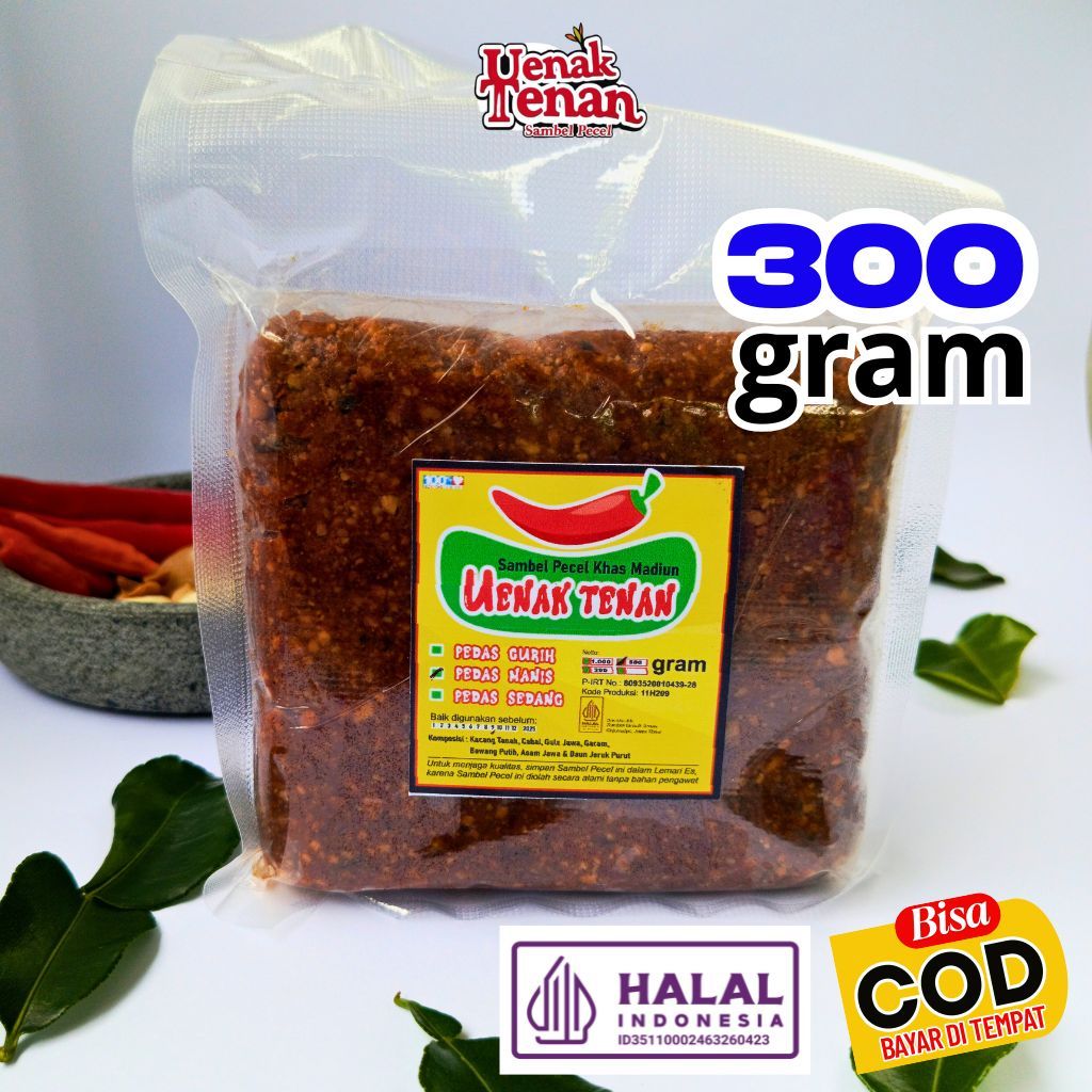 

Sambal Pecel Madiun 300gr Bumbu Kacang Sangrai Kemasan Plastik Vacuum Sealer