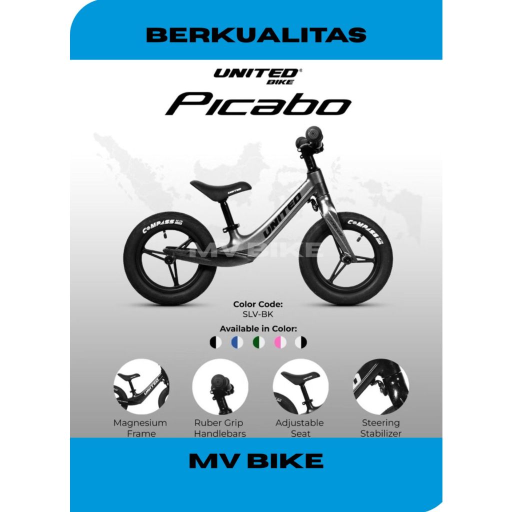 TERLARIS Pushbike Balance Bike UNITED PICABO/ I-CYCLE ROCKET NEW/ROCKET SE/ ANNEX/ ASSAULT SE/ DEMON
