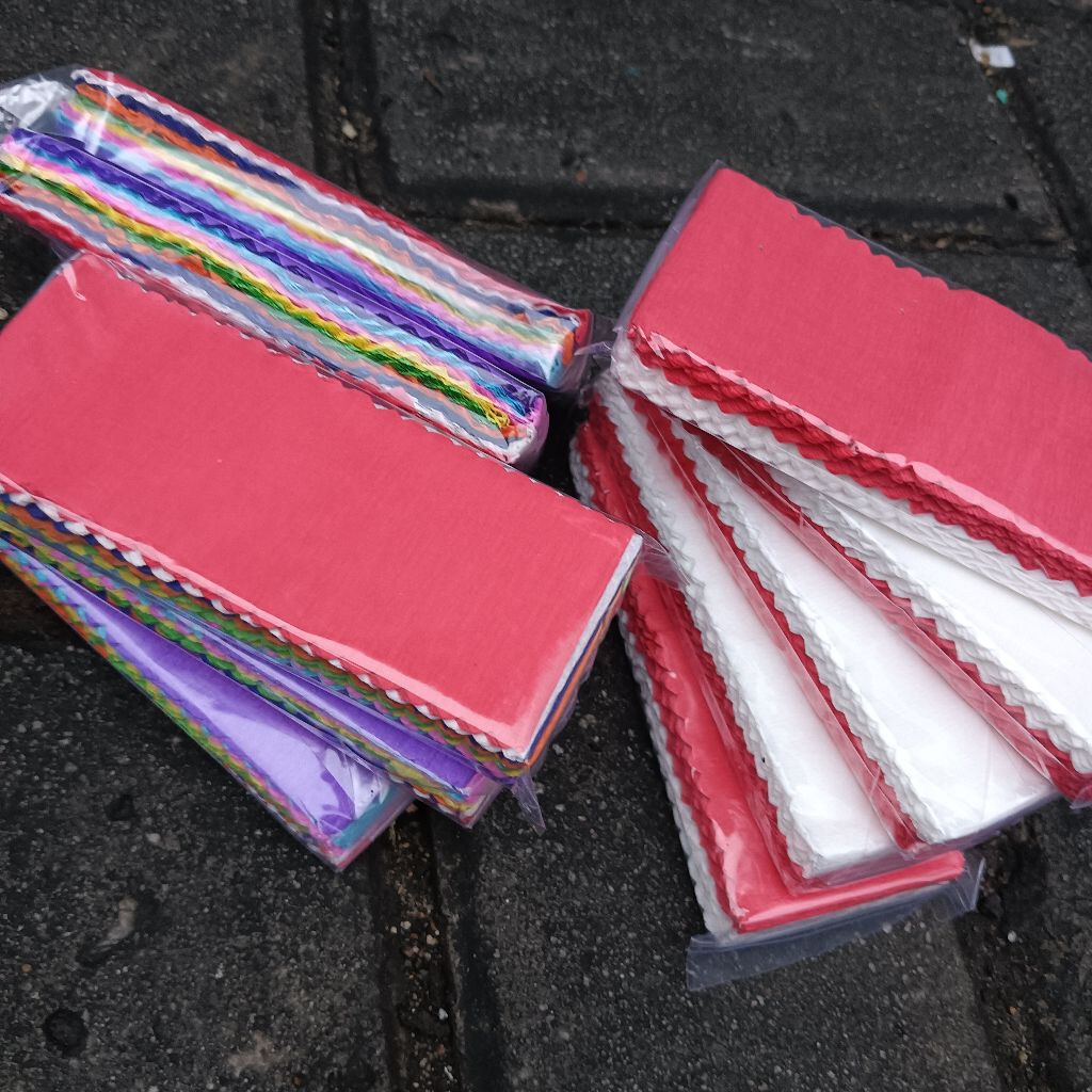 

1 Sachet Kertas Crepe Warna Mix Merah Putih Hiasan Ultah Agustus Merdeka Krep Crep Crap Potong Cutting