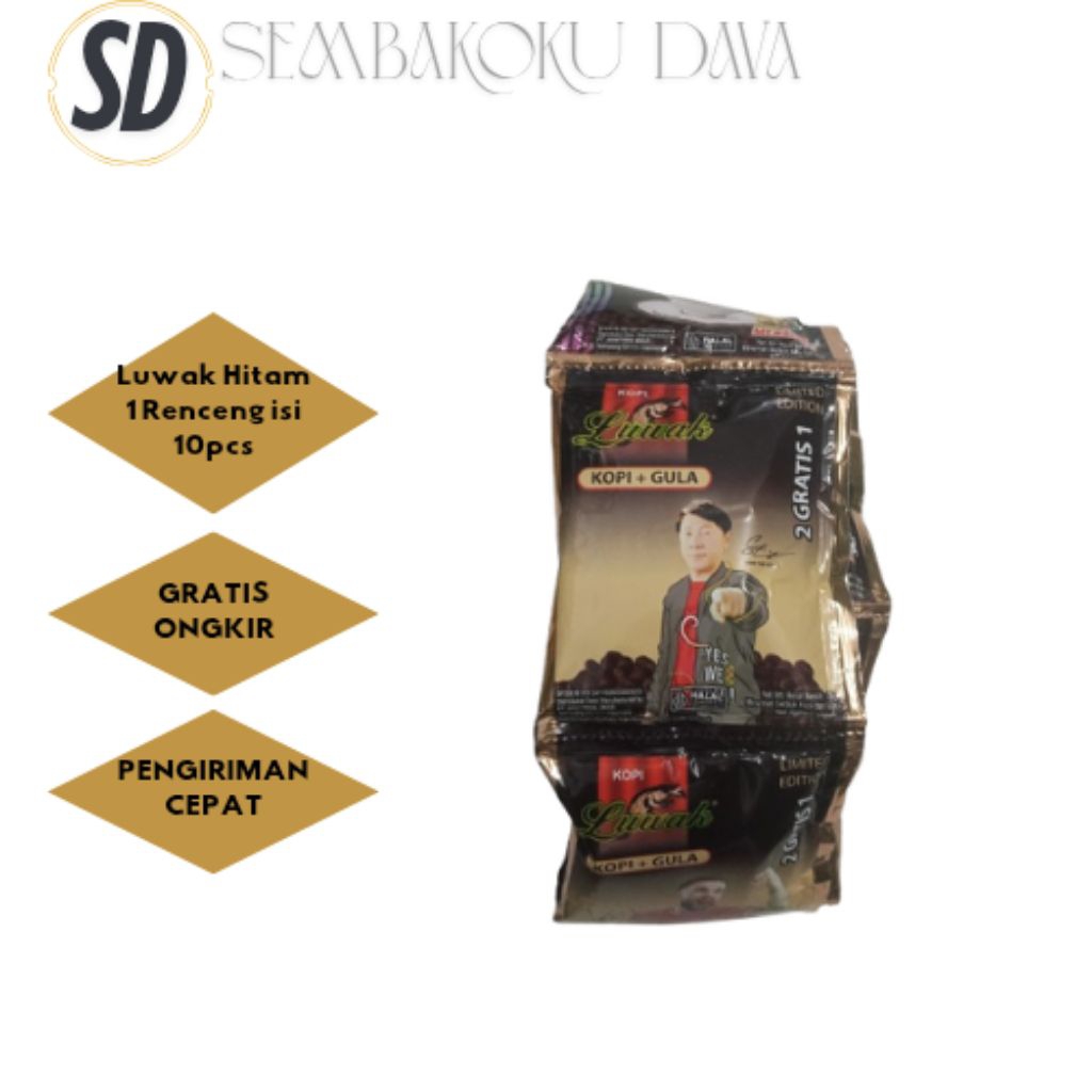 

Luwak hitam kopi gula isi 15 pcs// kopi luwak hitam