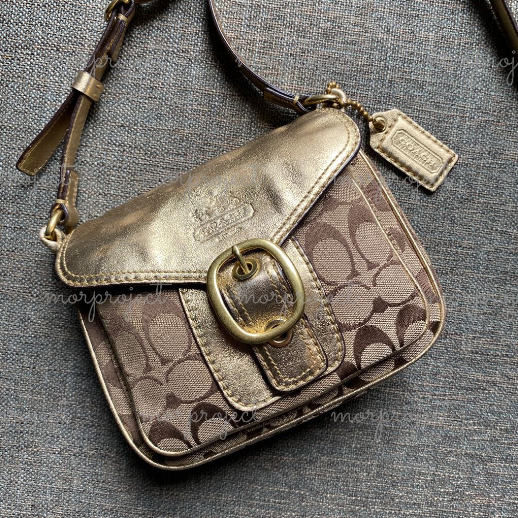 TAS COACH BLEECKER GOLD METALIC