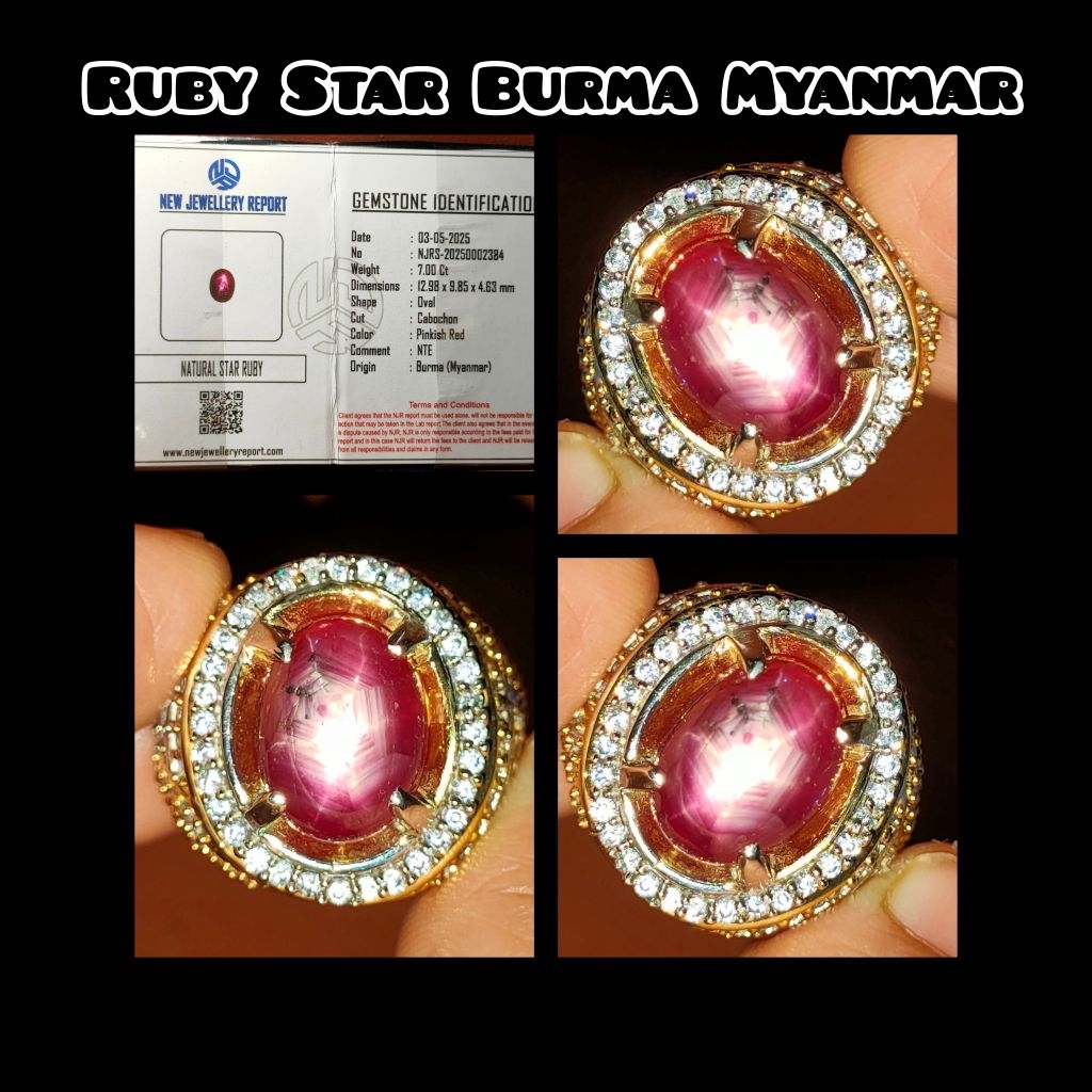 CINCIN BATU PERMATA RUBY BURMA STAR HQ
