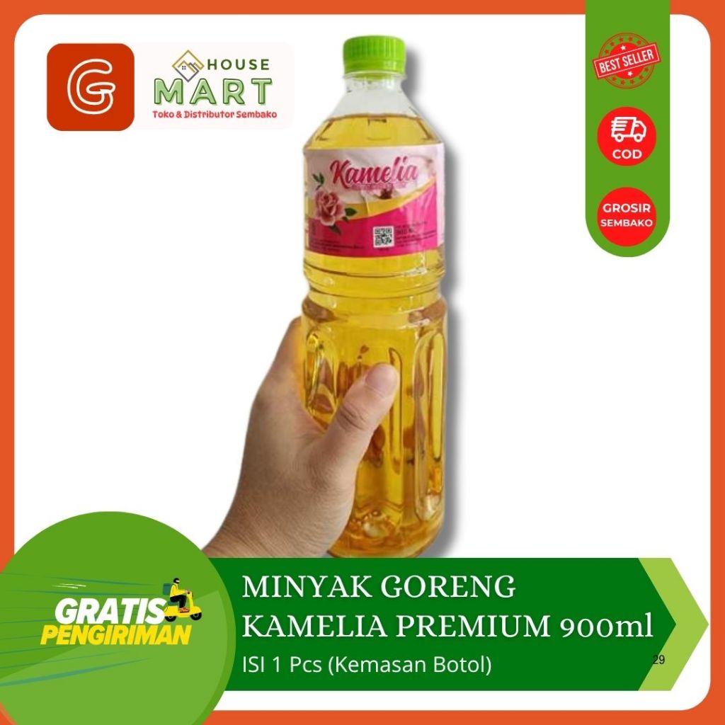 

[1 BOTOL] Minyak Goreng Premium Kamelia Berat 900 ML Kemasan