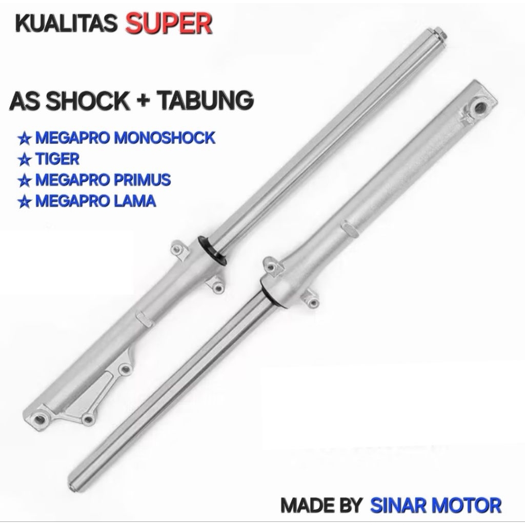 SHOCK DEPAN AS SHOCK + TABUNG MEGAPRO MONOSHOCK TIGER MEGAPRO PRIMUS MEGAPRO LAMA KUALITAS SUPER
