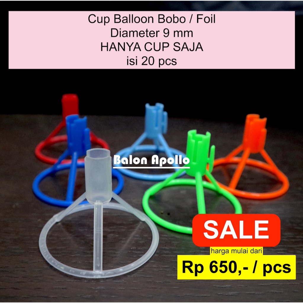 Cup Balon PVC / Cup Balon Foil (ISI 20 PCS)