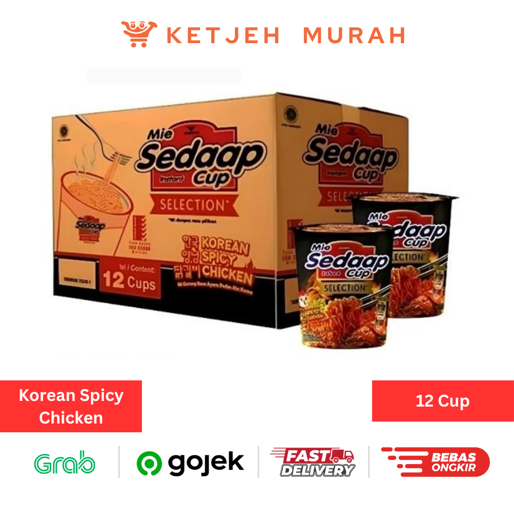 

Mie Sedaap Cup Goreng Rasa Korean Spicy Chicken 1 Dus isi 12 Cup