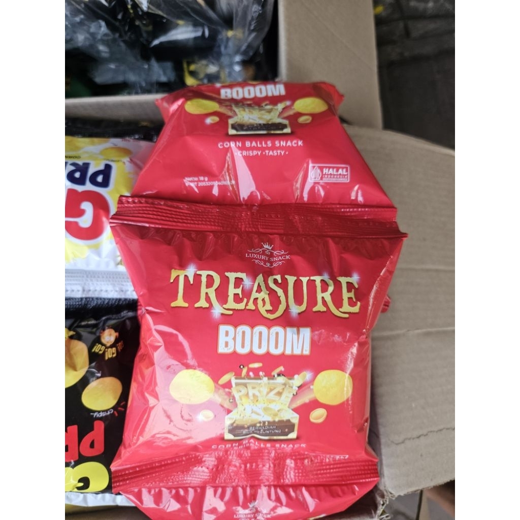

SNACK BERHADIAH TRESURE BOOM SNACK JAGUNG MANIS GURIH LEZAT 1RTG 10PCS