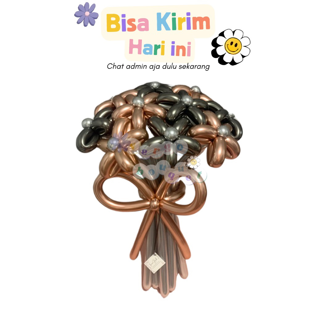 Vergo.bouquet | Bouquet Balon 10 TANGKAI 10 BUNGA | Bouquet Balon Wisuda Foil Ulang Tahun Bouquet Ba