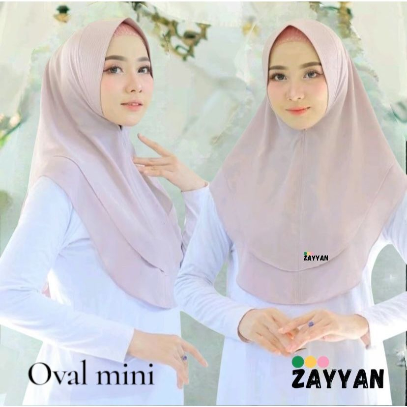 Zayyan.id jilbab instan oval mini 2 layer ceruty babydol  premiun || hijab instan