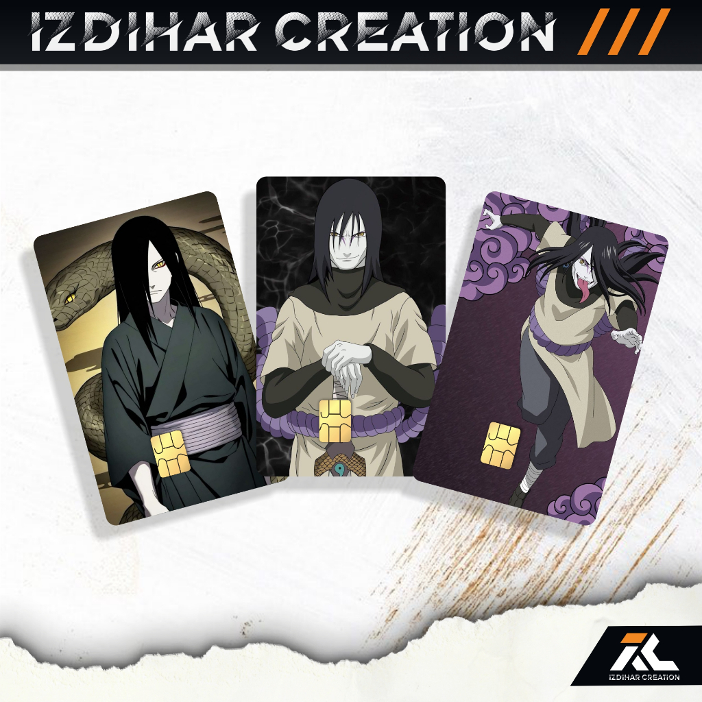 

Skincard Stiker Kartu Atm Garskin Sticker Kartu Atm Emoney Flazz Tema Orochimaru Laminasi Glosy