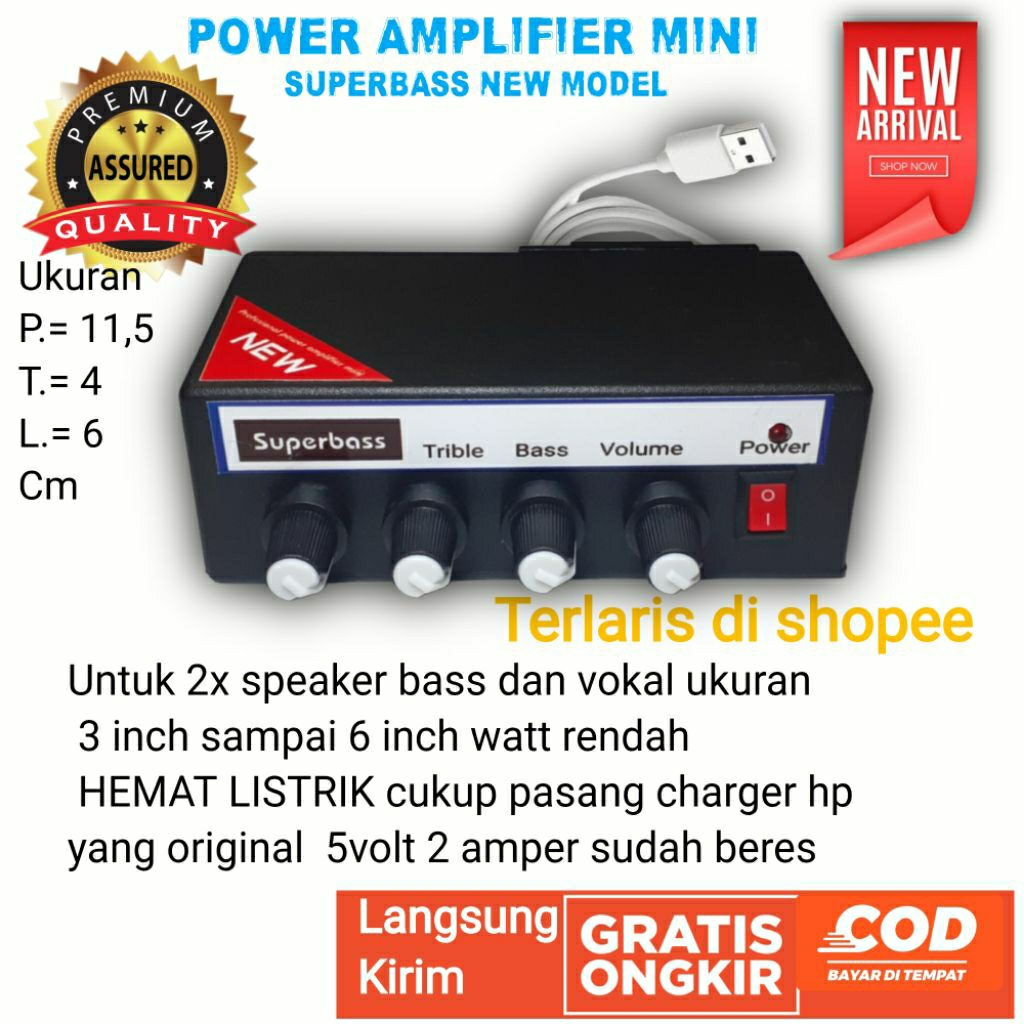 POWER AMPLIFIER MINI SUPER BASS