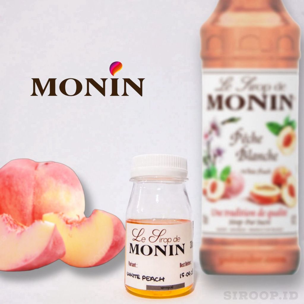 

Monin White Peach Syrup Repack 30ml 75ml 100ml