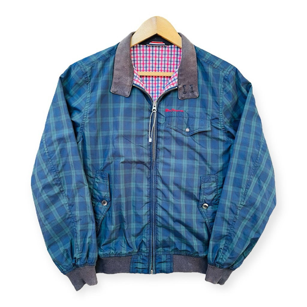 Harrington Jacket Ben Sherman Tartan (Blue Green)