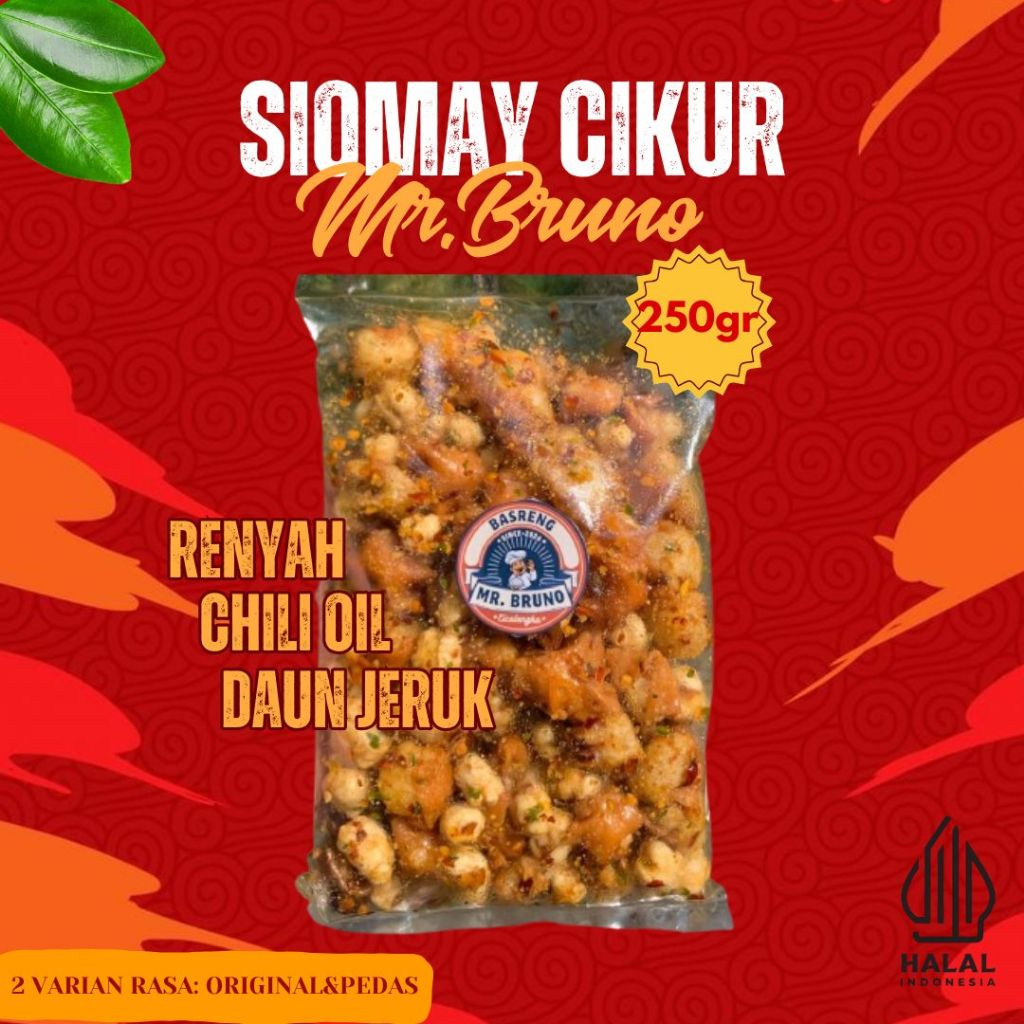 

Siomay Cikur Pedas Chili Oil Daun Jeruk Taburan Kacang 250gram
