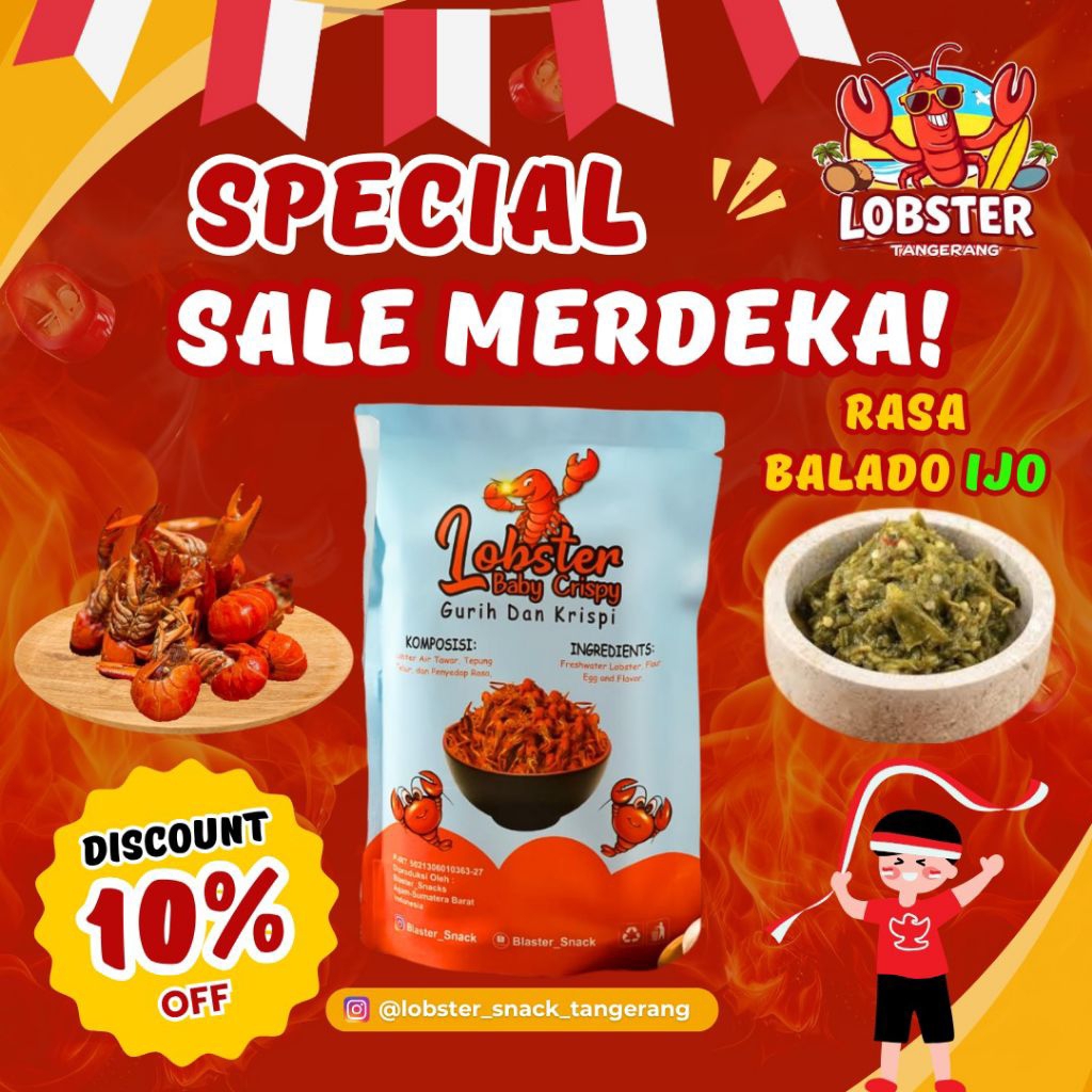 

Lobster Krispi (Balado Hijau) 100 gram