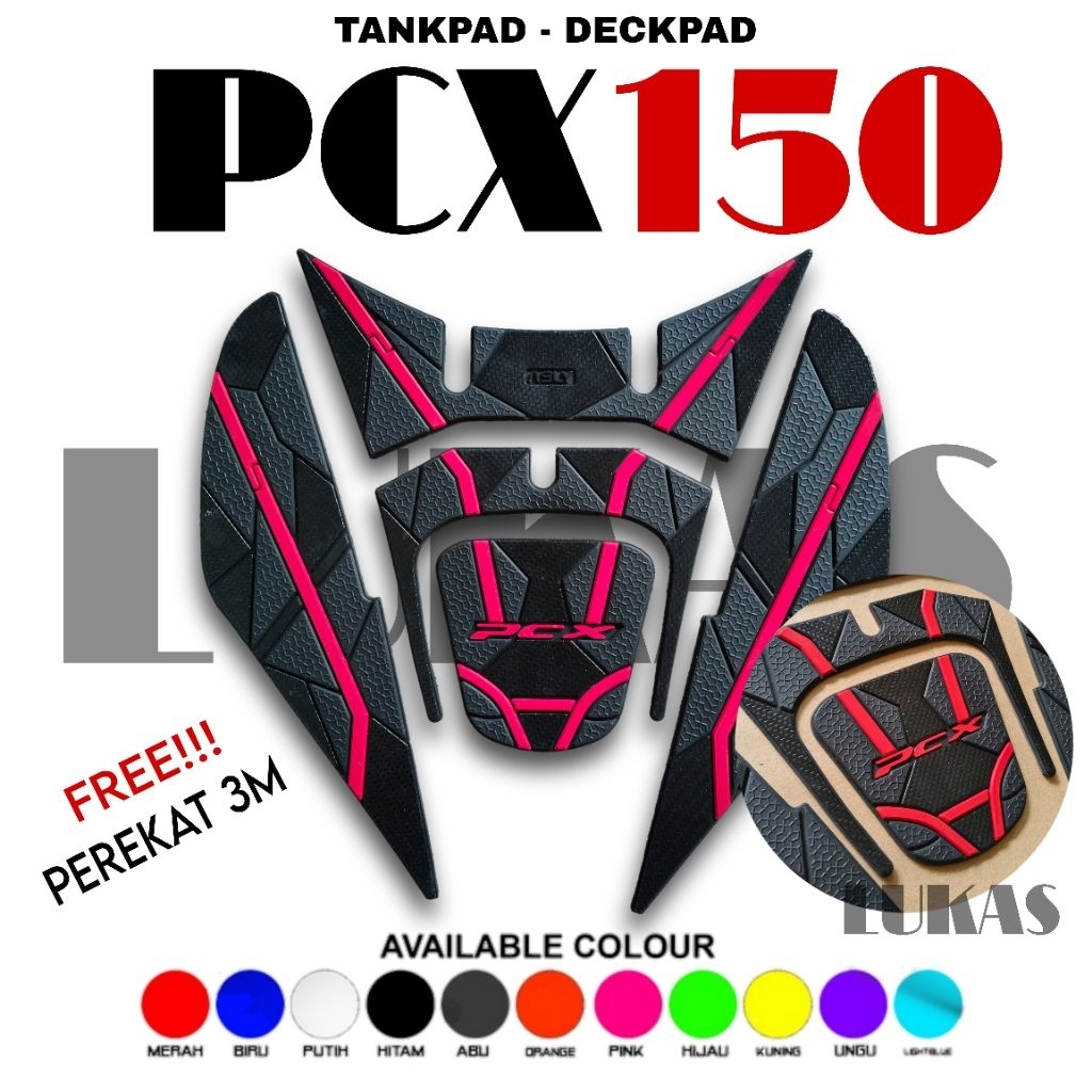 ASLY Aksesoris Tankpad PCX 150 Bahan Full Karet Premium Aksesoris PCX 150