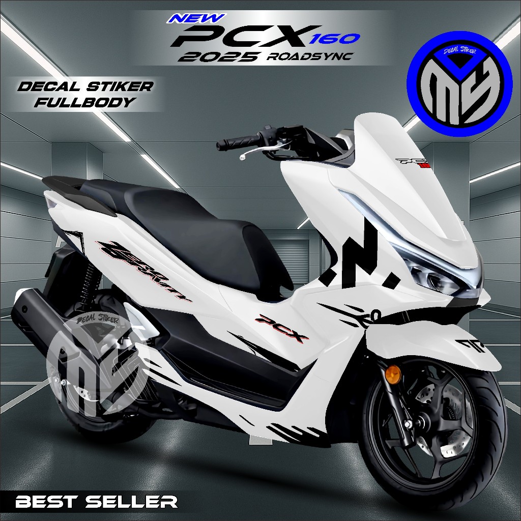 TERBARU - Decal New PCX 160 Roadsync 2025 Fullbody - Stiker Sticker Pcx Roadsync 160 Full Body Putih
