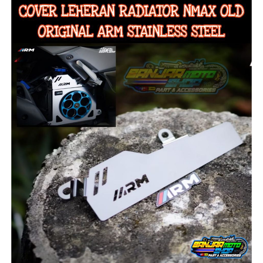 (ARM) LEHER RADIATOR NMAX OLD ORIGINAL ARM FULL STAINLESS /  LEHERAN RADIATOR ORIGINAL ARM FULL STAI