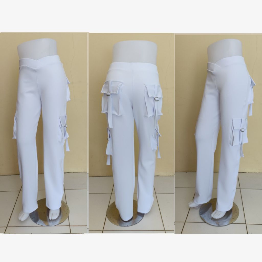 [PROMO]CELANA SENAM KARGO/CELANA SENAM PANJANG/CELANA SENAM TEBAL DAN ELASTIS/CBR/CELANA SENAM PUTIH