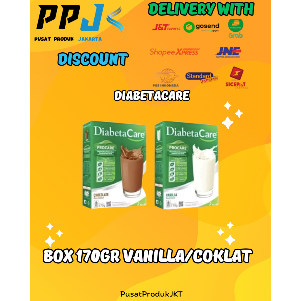

Kalbe DiabetaCare Rasa Vanila Cokelat Susu Diabetes Ekonomis 170 Gram