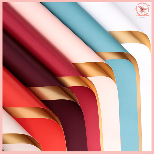 

Kertas Buket Gold BiColor Flower Paper Wrapping Cellophane Bouquet KB02