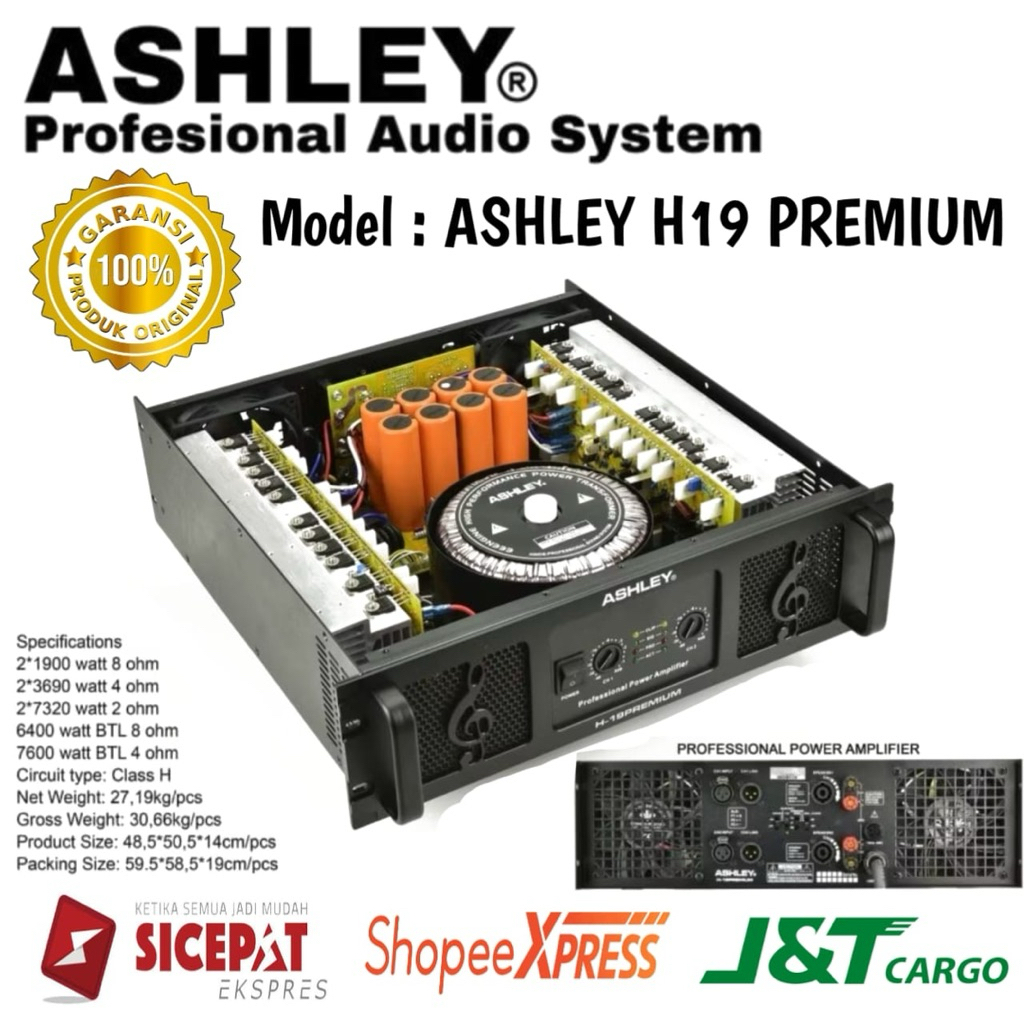 Power Amplifier Ashley H19Premium Original Power amplifier ashley 4 Channel Class H