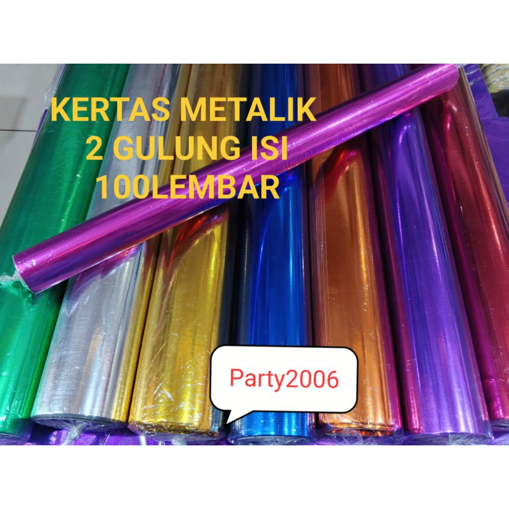 

[ GROSIR] Kertas Metalik 100lembar / Kertas Kado
