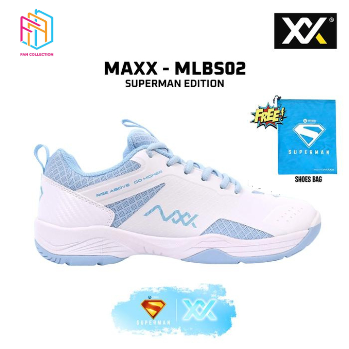 Sepatu Badminton MAXX Superman MLBS02 White Sky Blue