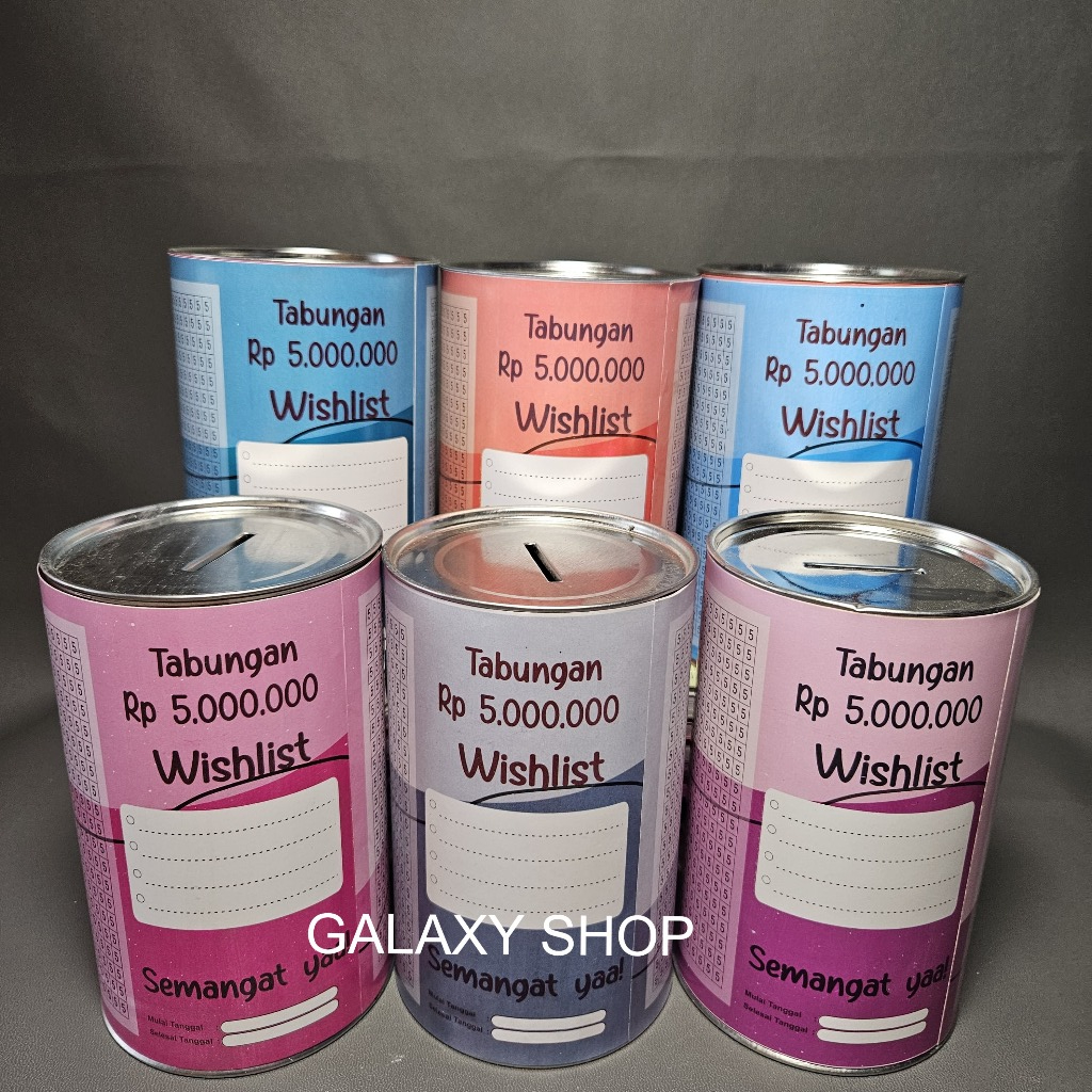 Celengan Target 5k Target 5jt Celengen Target Buka Tutup Celengan Target Permanen Tabungan Murah