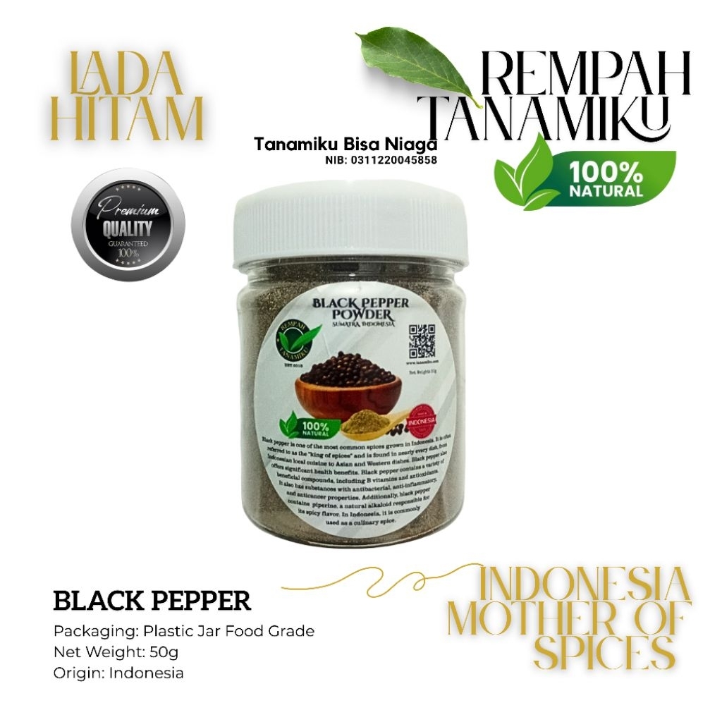

Bubuk Lada Hitam 50 gram Bumbu Masak Lada Hitam Black Pepper Powder