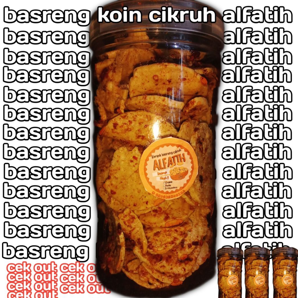 

basreng koin cikruh alfatih /basreng pedas /basreng daun jeruk /kripik basreng