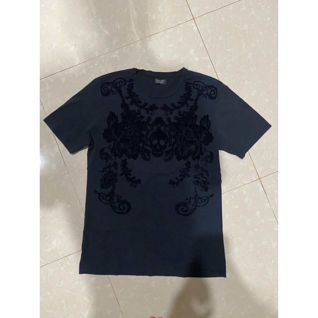 zara man velvet floral