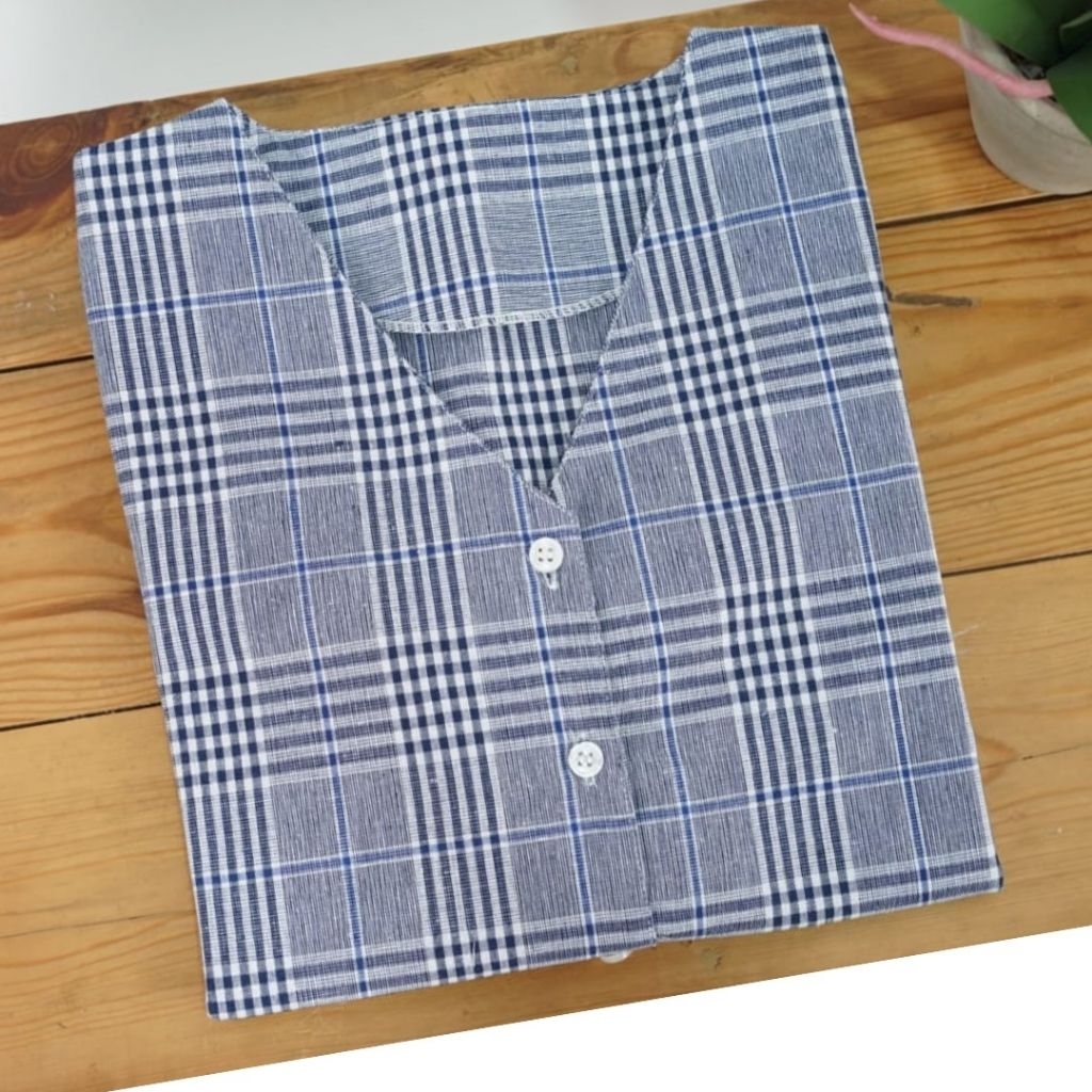 Blus Wanita Katun Lengan 7/8 Terbaru Atasan Casual