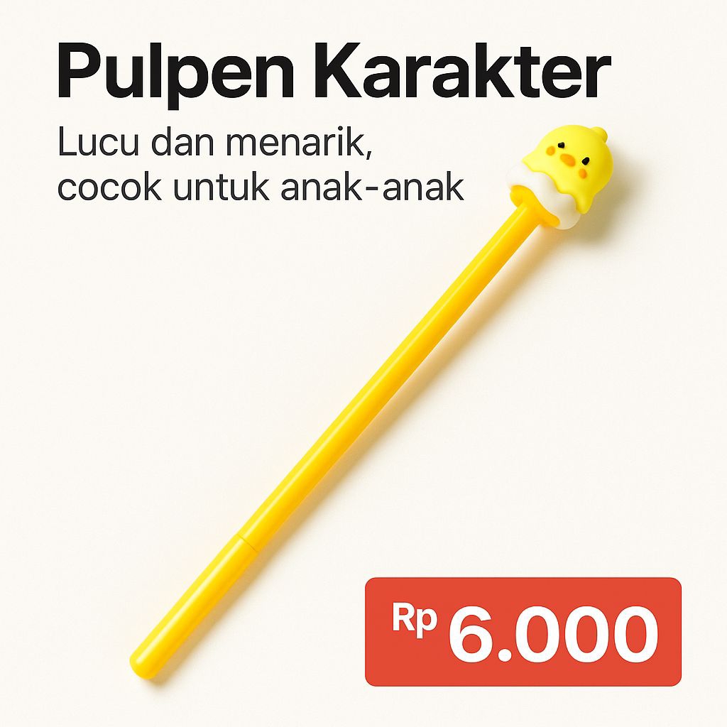 

Pulpen Gel Karakter Lucu Lentur – Model Boba Animal Series (1 pcs)