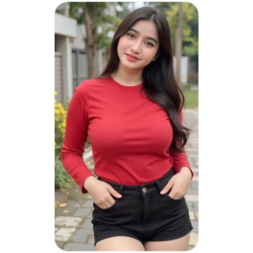 Manset Oblong Jumbo||Kaos Oblong Wanita Jumbo||Baju Oblong Lengan Panjang
