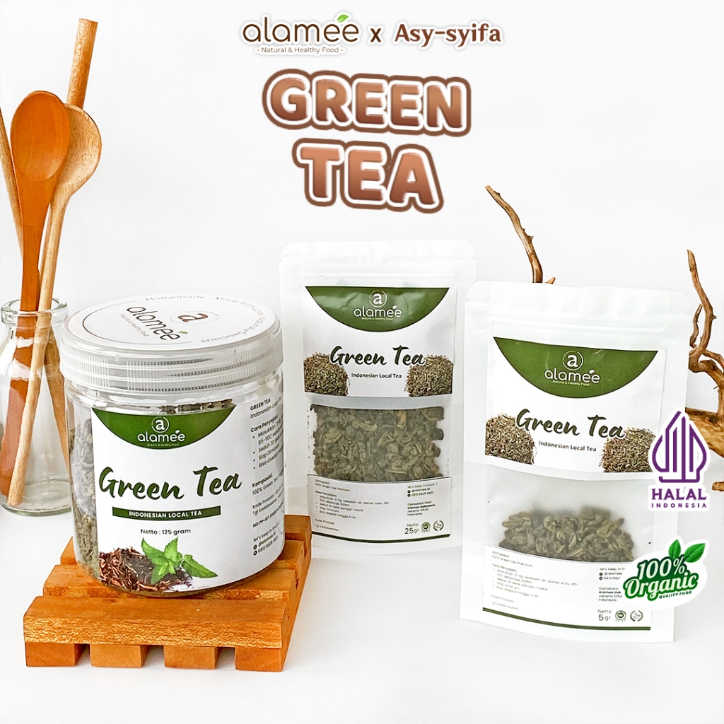 

Teh Hijau Green Tea Organic Kering Organik Greentea Minuman Herbal Alami Asli Sehat Siap Minum 25g