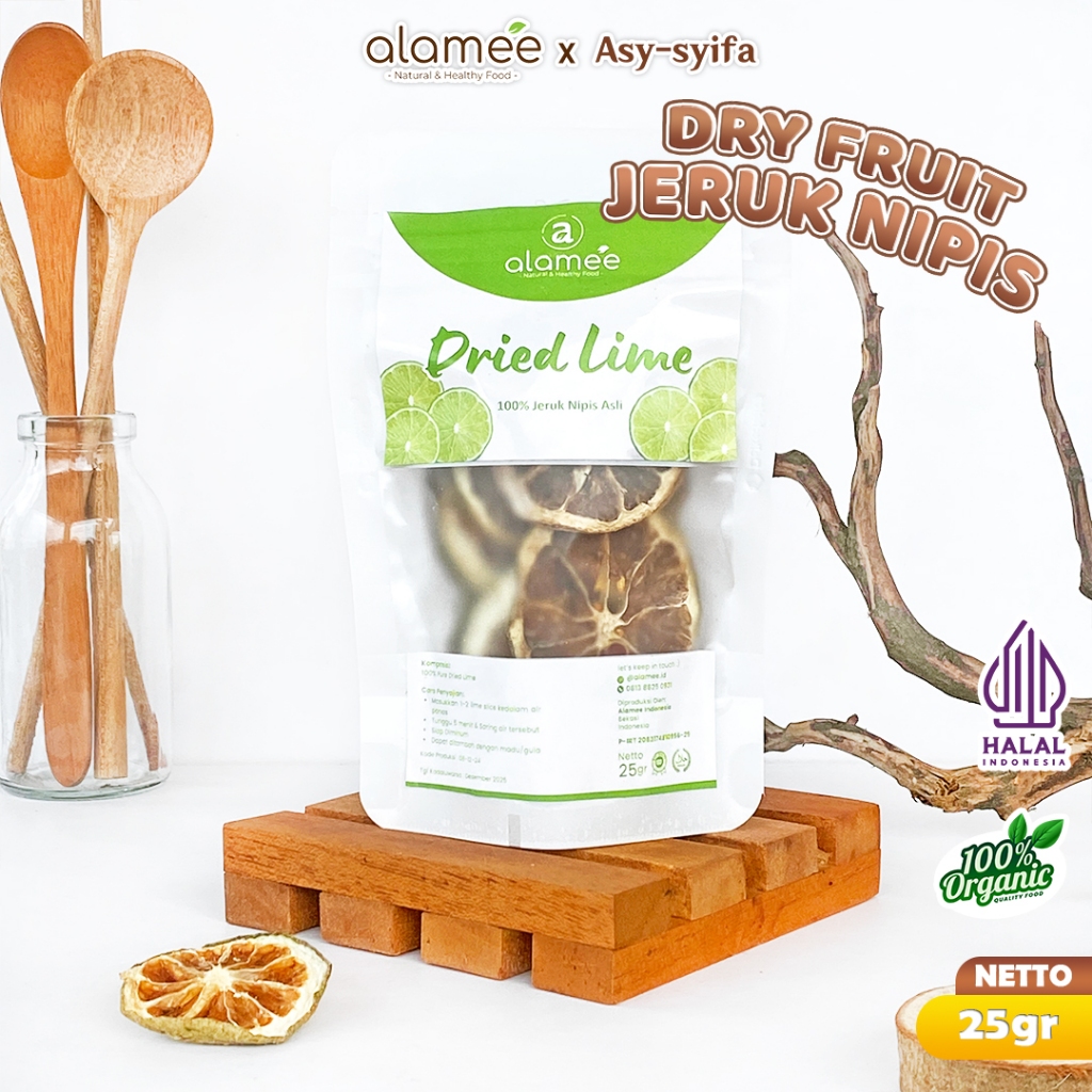 

ALAMEE Jeruk Nipis Kering Dried Lime Slice Tea Teh Herbal Buah Iris Organik Siap Seduh Minum 25gr